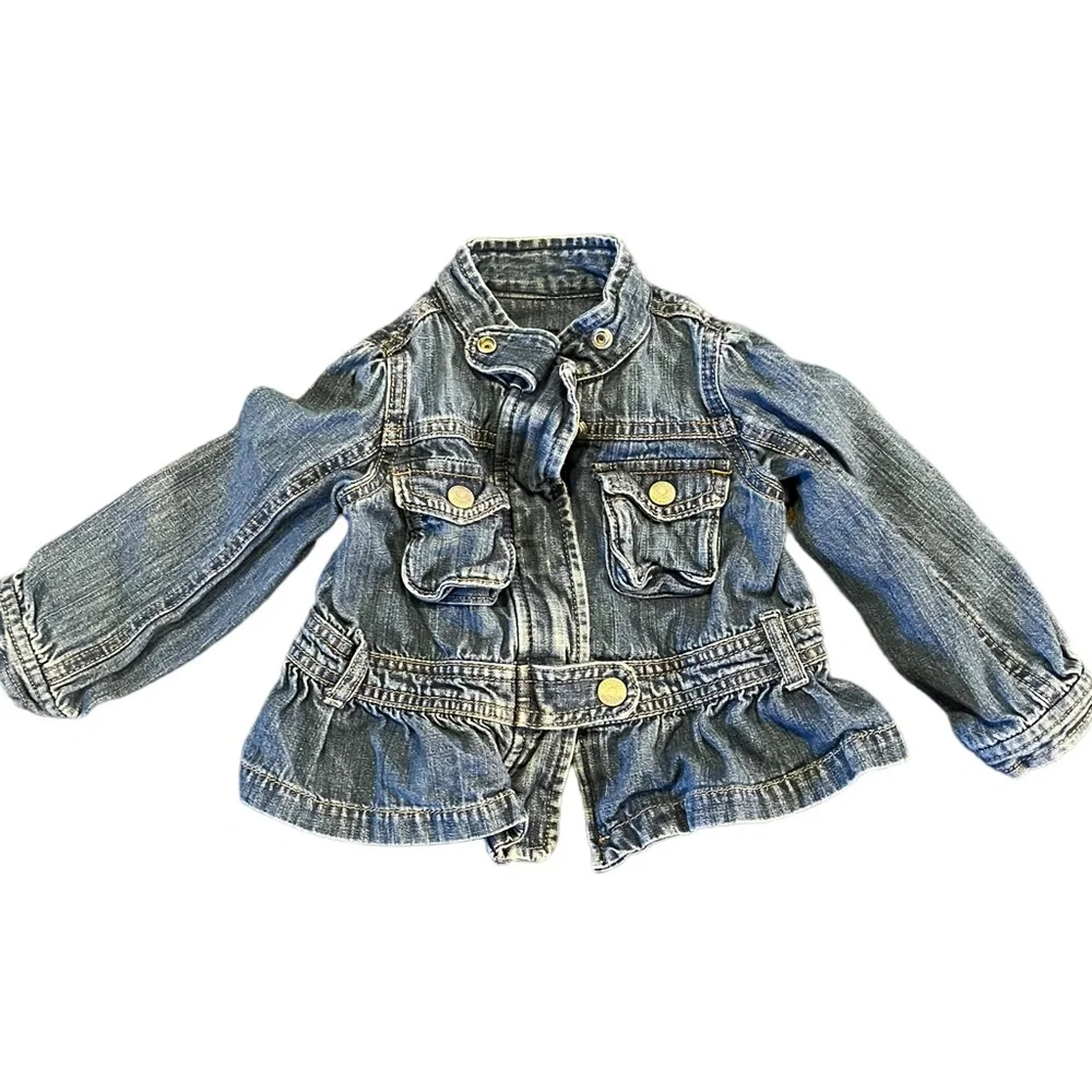 Girls Baby Gap Plaid & Denim Coat Bundle | 12-18M